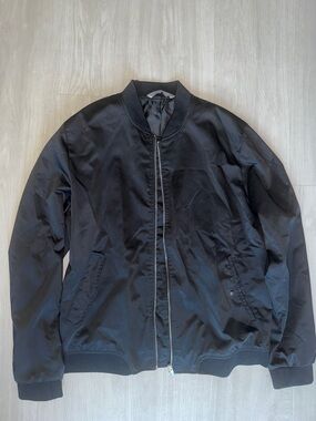 Men's Zara Black Bomber Jacket - Modern Lightweight Coat